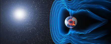 Illustration visualizing Earth Magnetosphere